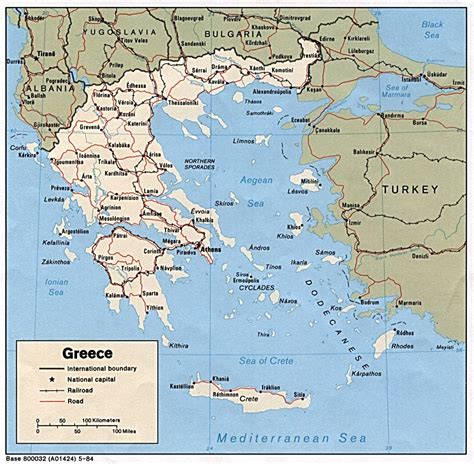 MAP Map of Greece in Europe